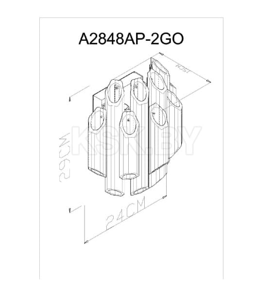 Светильник настенный Arte Lamp JASTIN A2848AP-2GO (A2848AP-2GO) 