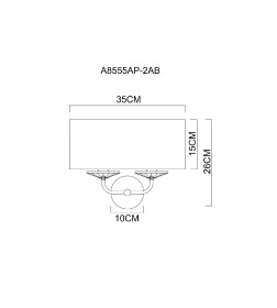 Светильник настенный Arte Lamp JENNIFER A8555AP-2AB