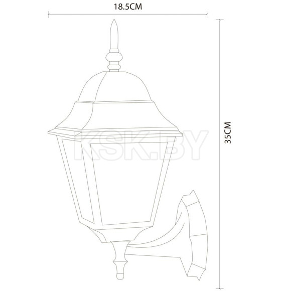 Уличный светильник Arte Lamp BREMEN A1011AL-1BK (A1011AL-1BK) 