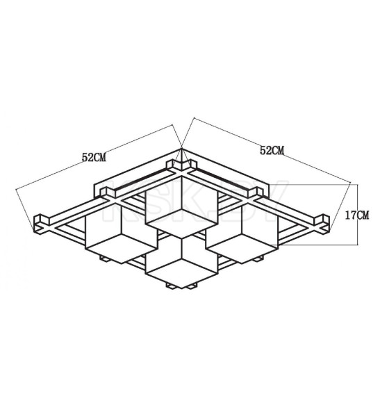 Светильник потолочный Arte Lamp WOODS A8252PL-4CK (A8252PL-4CK) 