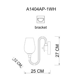 Светильник настенный Arte Lamp LAVINIA A1404AP-1WH