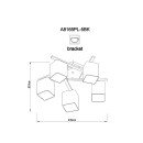 Светильник потолочный Arte Lamp VISUALE A8165PL-5BK (A8165PL-5BK) 