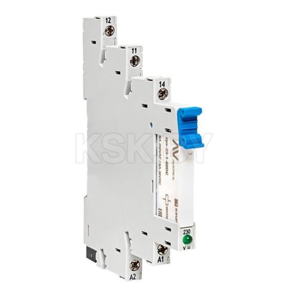 Реле промежуточное с розеткой в сборе РП slim 23/1 6A 230В AC (rps-23-1-60-rms230AC) 