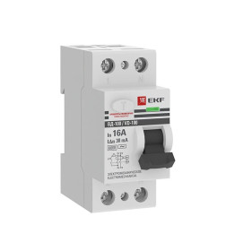 Устройство защитного отключения ВД-100 2P 16А 30мА (тип АС, электромеханическое) 6кА EKF PROxima