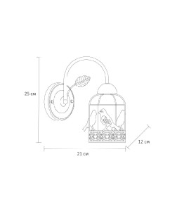 Светильник настенный Arte Lamp CINCIA A5090AP-1WG