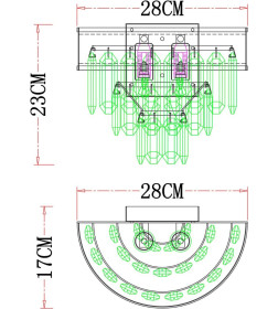 Светильник настенный Arte Lamp DIADEM A1002AP-2CC