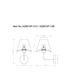 Светильник настенный Arte Lamp ELBA A2581AP-1AB