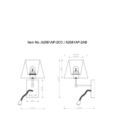 Светильник настенный Arte Lamp ELBA A2581AP-2AB