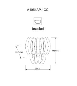 Светильник настенный Arte Lamp ELLA A1054AP-1CC