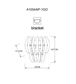 Светильник настенный Arte Lamp ELLA A1054AP-1GO