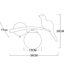 Светильник настенный Arte Lamp ELTANIN A3422AP-1GO