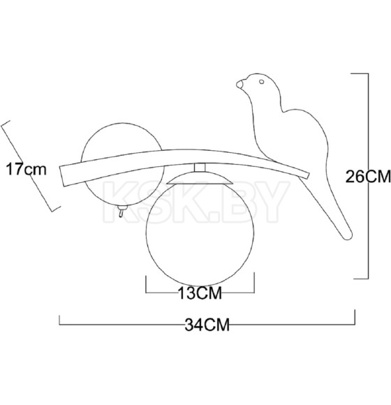 Светильник настенный Arte Lamp ELTANIN A3422AP-1GO (A3422AP-1GO) 