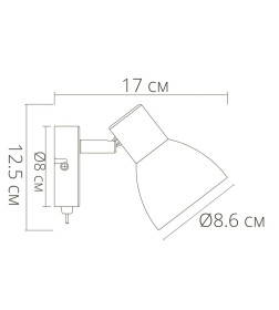 Светильник настенный Arte Lamp FALENA A3117AP-1BK