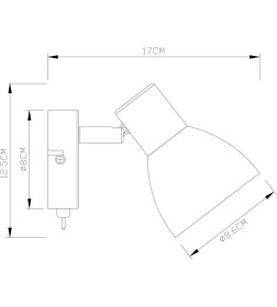 Светильник настенный Arte Lamp FALENA A3117AP-1WH