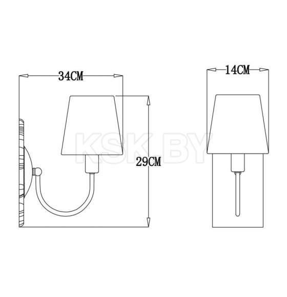 Светильник настенный Arte Lamp GRACIE A7301AP-1PB (A7301AP-1PB) 