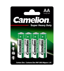 Батарейка AA R6 BL4 Super Heavy Duty Green (4шт.) Camelion