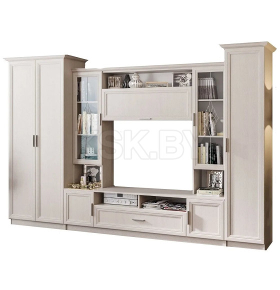Гостиная Прага 1 Анкор белый Астрид-мебель ЦРК.ПРГ.01 б (ЦРК.ПРГ.01 б) 