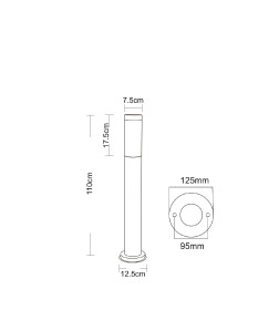 Уличный светильник Arte Lamp SALIRE A3157PA-1SS