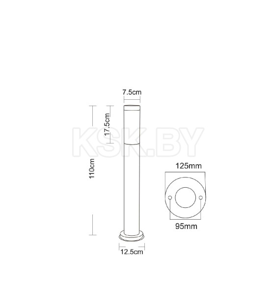 Уличный светильник Arte Lamp SALIRE A3157PA-1SS (A3157PA-1SS) 