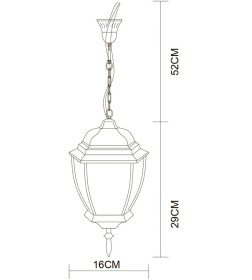 Уличный светильник Arte Lamp PEGASUS A3151SO-1BN