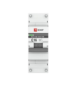 Автоматический выключатель 1P 16А (C) 10kA ВА 47-100 EKF PROxima