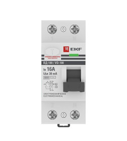 Устройство защитного отключения ВД-100 2P 16А 30мА (тип АС, электромеханическое) 6кА EKF PROxima