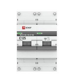 Автоматический выключатель 2P 125А (C) 10kA ВА 47-100 EKF PROxima