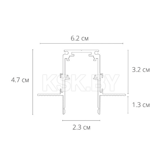 Шинопровод встраиваемый (трек) 2m Arte Lamp LINEA-ACCESSORIES A472206 (A472206) 