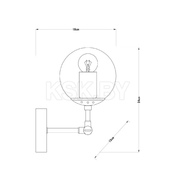 Светильник настенный Arte Lamp BOLLA A1664AP-1BK (A1664AP-1BK) 