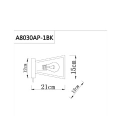 Светильник настенный Arte Lamp BRUSSELS A8030AP-1BK