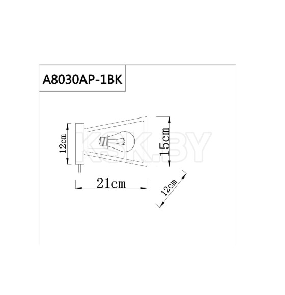 Светильник настенный Arte Lamp BRUSSELS A8030AP-1BK (A8030AP-1BK) 