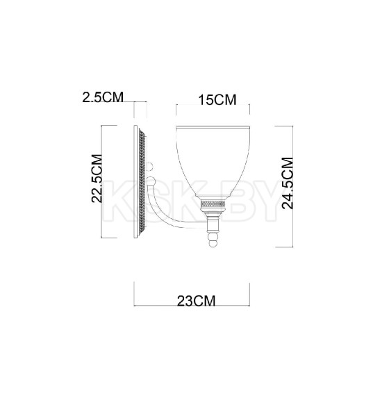 Светильник настенный Arte Lamp BONITO A9518AP-1BA (A9518AP-1BA) 