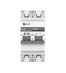 Автоматический выключатель 2P 13А (D) 4,5kA ВА 47-63 EKF PROxima