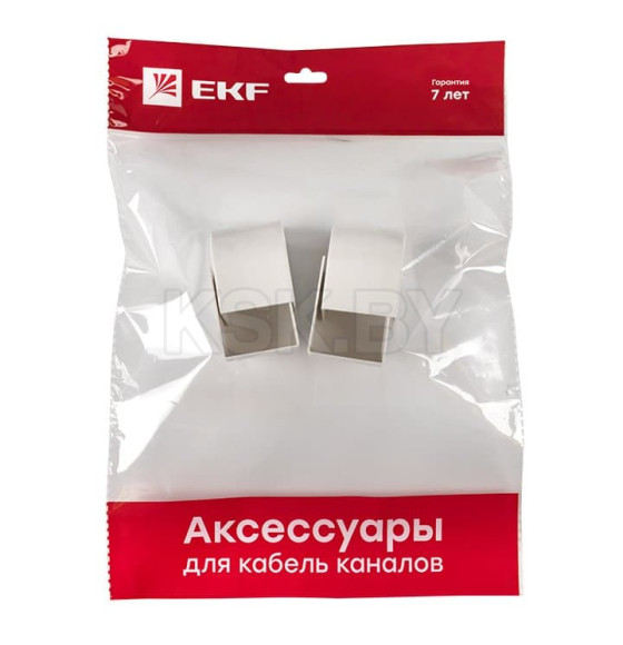 Заглушка (40х40) (4 шт) белая EKF-Plast (ecw-40-40x4) 