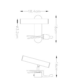 Светильник настенный Arte Lamp ALBERT A2173AP-1BK