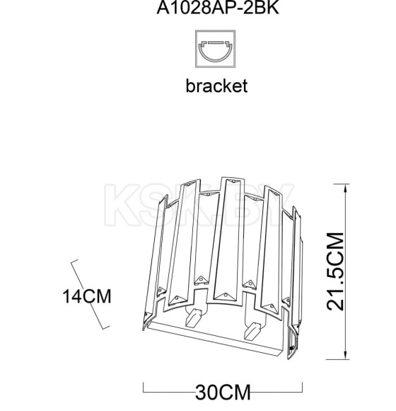 Светильник настенный Arte Lamp AMBER A1028AP-2BK (A1028AP-2BK) 