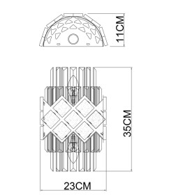 Светильник настенный Arte Lamp AMELIA A1039AP-2BK