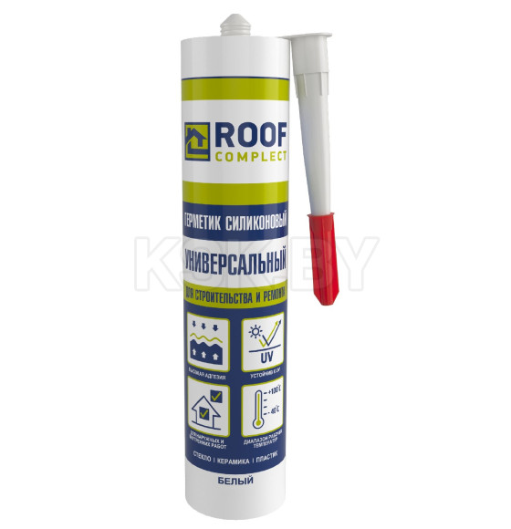 Герметик силиконовый Roof Complect универсальный белый 260 мл (R.S.UW) 