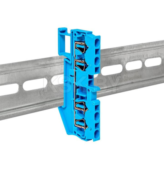 Колодка клеммная пружинная JXB-ST-2.5 31А 4 вывода синяя EKF PROxima (plc-jxb-st-2.5-4-blue) 