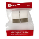 Заглушка (60х60) (4 шт) белая EKF-Plast (ecw-60-60x4) 