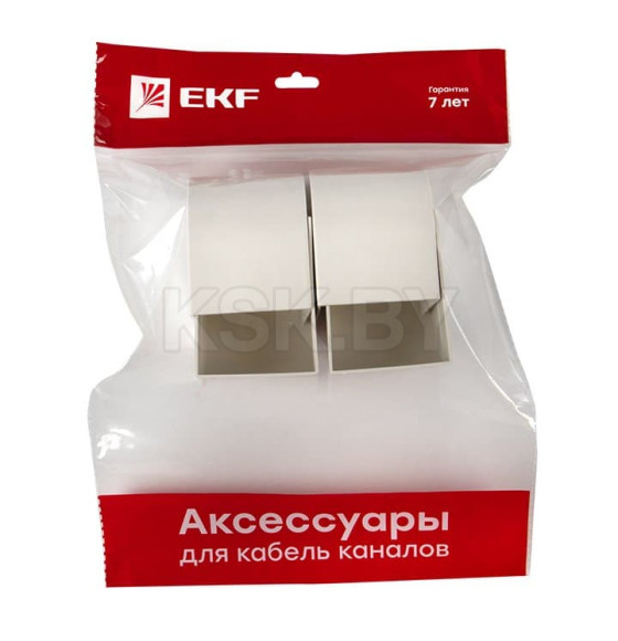 Заглушка (60х60) (4 шт) белая EKF-Plast (ecw-60-60x4) 