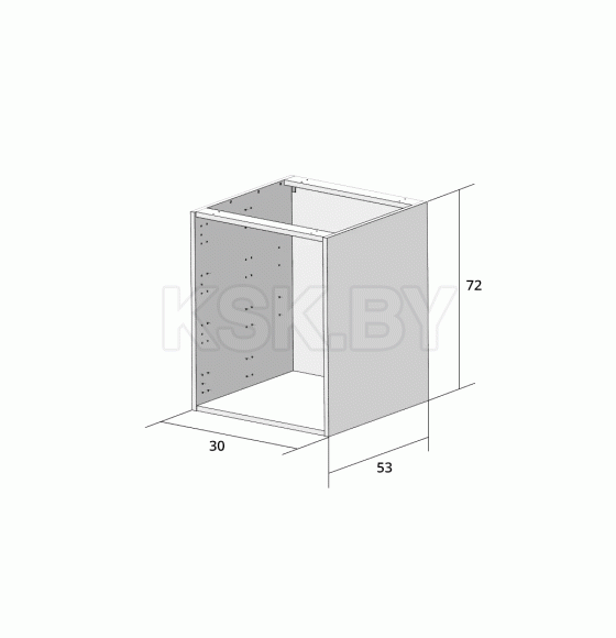 Корпус напольный 300х530х720 мм, глубокий 1 полка (20305372) 