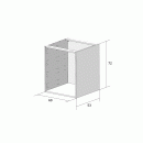 Корпус напольный 600х530х720 мм, глубокий под мойку, 1 полка (22605372) 