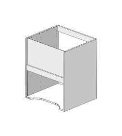 Корпус напольный 600х530х720 мм, глубокий под мойку, 1 полка