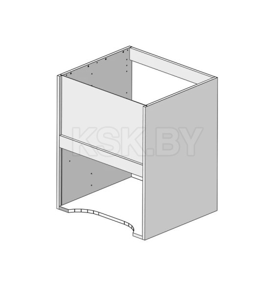 Корпус напольный 600х530х720 мм, глубокий под мойку, 1 полка (22605372) 