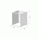 Корпус напольный 400х530х720 мм, глубокий 1 полка (20405372) 