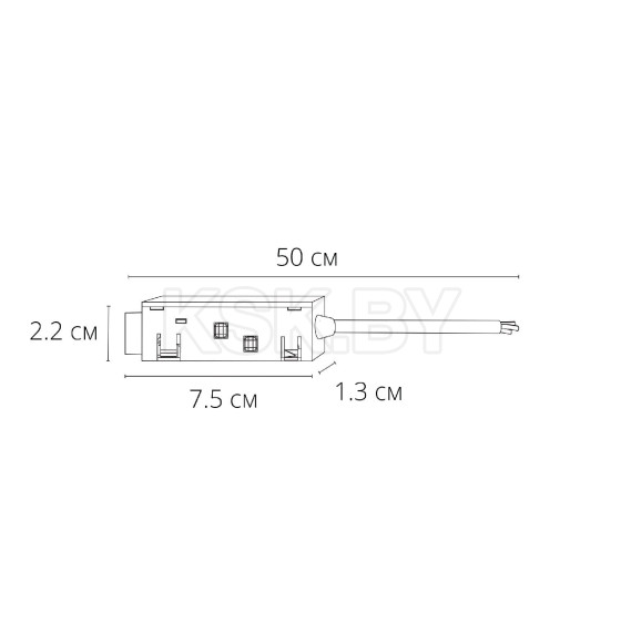 Коннектор-токоподвод для шинопровода (трека) Arte Lamp EXPERT-ACCESSORIES A590106 (A590106) 