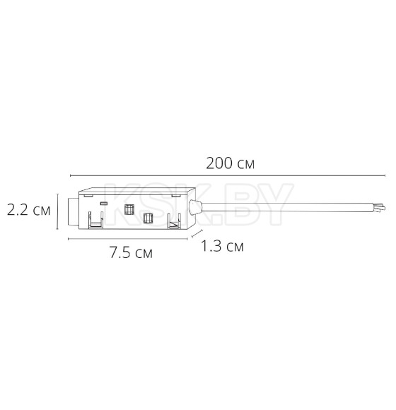 Коннектор-токоподвод для шинопровода (трека) Arte Lamp EXPERT-ACCESSORIES A590206 (A590206) 