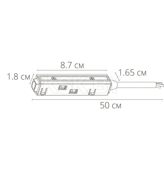 Коннектор-токоподвод для шинопровода (трека) Arte Lamp LINEA-ACCESSORIES A480133 (A480133) 