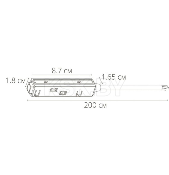 Коннектор-токоподвод для шинопровода (трека) Arte Lamp LINEA-ACCESSORIES A480206 (A480206) 